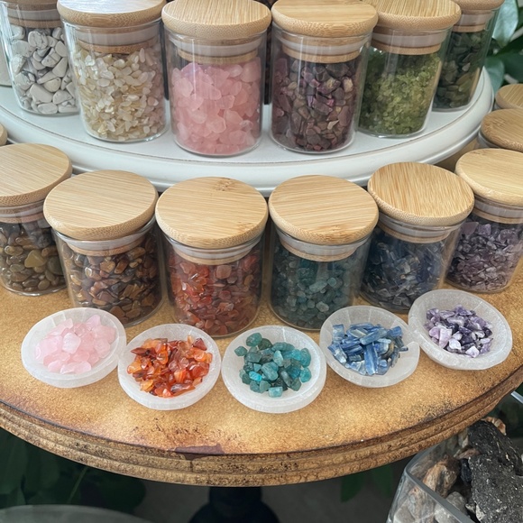 overthemoon2020 Other - Selenite Bowl with Selection of Chips